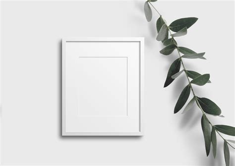 Frame Mockup #474, White Portrait Frame Mockup, Styled Thin Frame Mock Up, A4 Wall Art Display ...