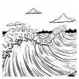 Tsunami Coloring Pages  Free & Printable sketch template