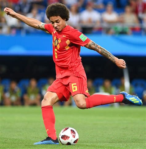 Belgium s midfielder axel witsel celebrates after the final whistle ...