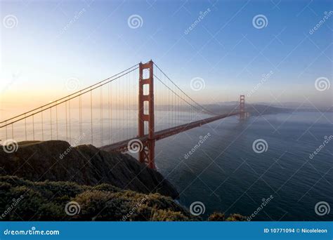 Golden Gate Bridge at Sunrise Stock Photo - Image of francisco, tourist: 10771094