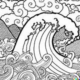 Tsunami Colorir Aquecimento Ultracoloringpages Sketch Coloring Page sketch template