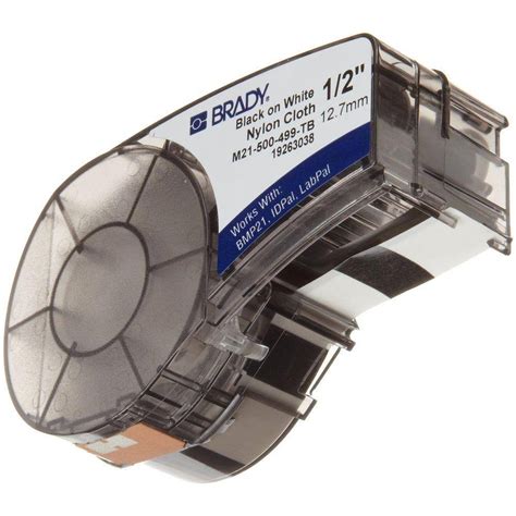 Brady Black-on-White Nylon Cloth Label Printer Cartridge-M21-500-499-TB ...