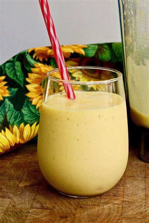 5 Minute Mango Smoothie - The Cheeky Chickpea