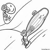 Skateboard Coloring Page  Pagescom sketch template