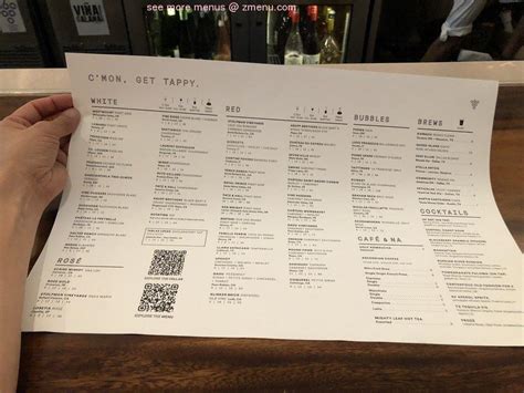 Menu at Sixty Vines pub & bar, Dallas