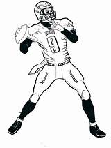 Football Player Coloring Page Printable Sketch sketch template