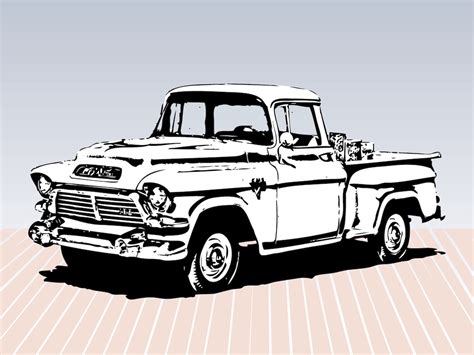 Old Truck Sketch Vector Art & Graphics | freevector.com