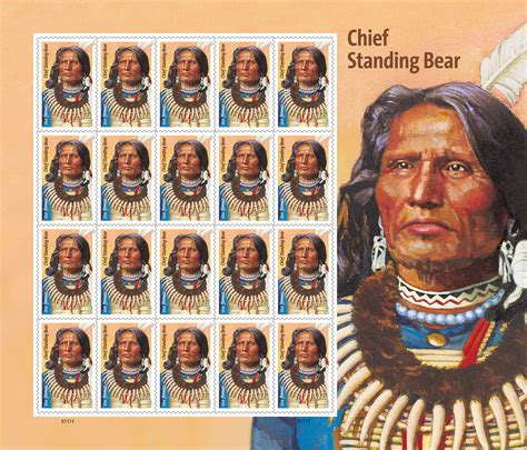 Chief Standing Bear Forever Stamp issued by the U.S. Postal Service