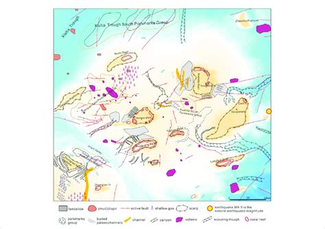 Geological distribution map of environmental hazards in Xisha Sea area ...