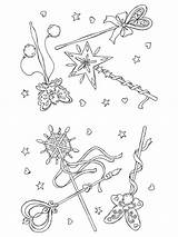 Magic Wand Coloring Pages sketch template