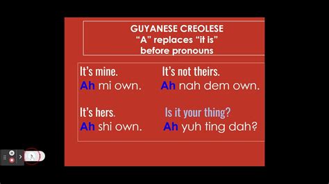 Learn Guyanese Creole lesson 2 - YouTube