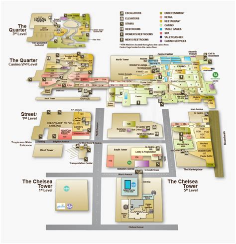 Interactive Property Map - Tropicana Casino Atlantic City Layout, HD Png Download - kindpng