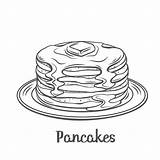 Pancakes Coloring Pages sketch template
