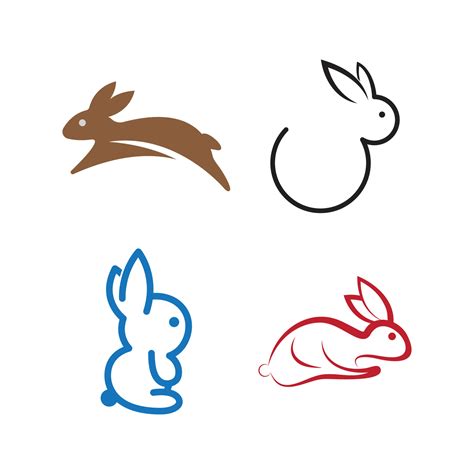 rabbit logo vector 17556431 Vector Art at Vecteezy