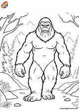 10  Bigfoot Coloring Page sketch template