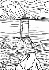 Lighthouse Coloring Page sketch template