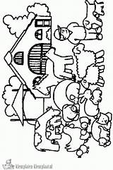 Kleurplaten Thema Boerderij Preschool Coloring Pages Baby Farm  sketch template