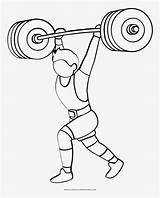 Weightlifting Coloring Page  Olympic Transparent PNG sketch template