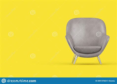 Ultimate Gray Modern Leather Oval Shape Relax Chair on a Illuminating ...