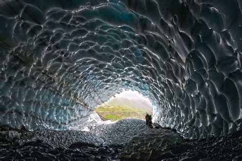 Ice tunnel in Tarfala valley, Sweden. Photo taken by me [7360x4912 ...