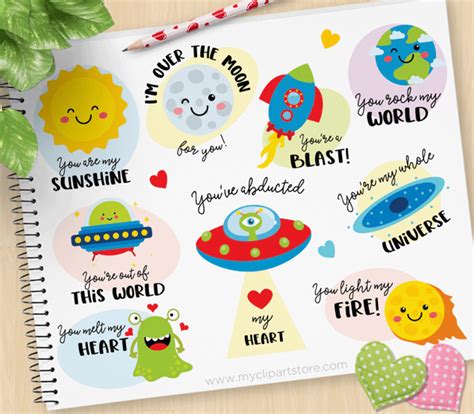 Funny Space Clipart - Premium Vector Clipart by MyClipArtStore