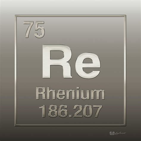 Periodic Table of Elements - Rhenium - Re - on Rhenium Digital Art by ...