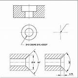 Drawing Engineering Dimensioning Views Detail Foreshortened Dimensions  sketch template