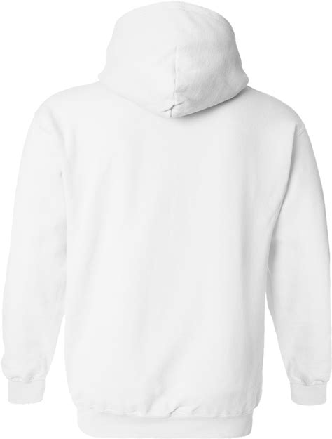 Gildan Heavy Blend Adult Hooded - White Hoodie Back Png Clipart - Full Size Clipart (#1538649 ...