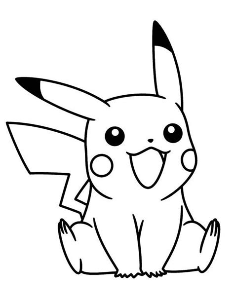 Cute Baby Pikachu Coloring Page - Anime Coloring Pages