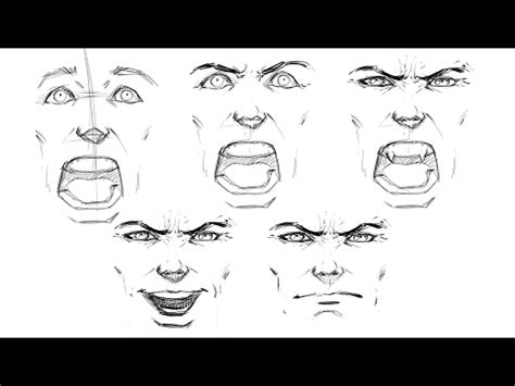 How to Draw Various Face Expressions - Step by Step - YouTube