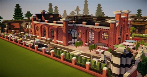 Realistic Brick Factory renovated into shopping mall Minecraft Map