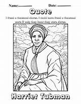 Harriet Tubman Activities coloring Pages With Quotes sketch template