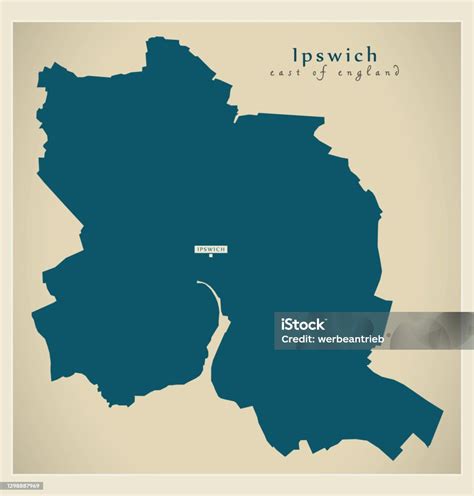 Ipswich District Map England Uk Stock Illustration - Download Image Now - Ipswich - England, Map ...