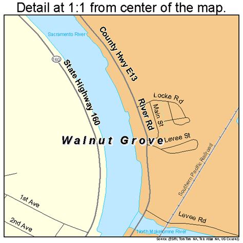 Walnut Grove California Street Map 0683374