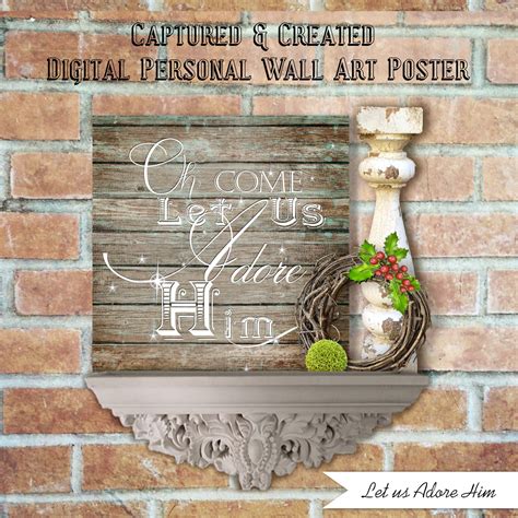 Oh Come Let Us Adore Him Sign | Custom-Designed Graphic Objects ...