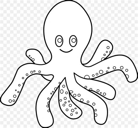 Octopus Black And White Clip Art, PNG, 5389x5007px, Watercolor, Cartoon ...