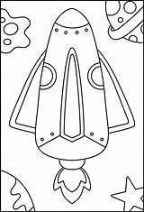 Simple spaceship coloring page For Kids 3674888 Vector Art At Vecteezy sketch template