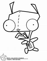 Invader Zim Printable Coloring Pages sketch template