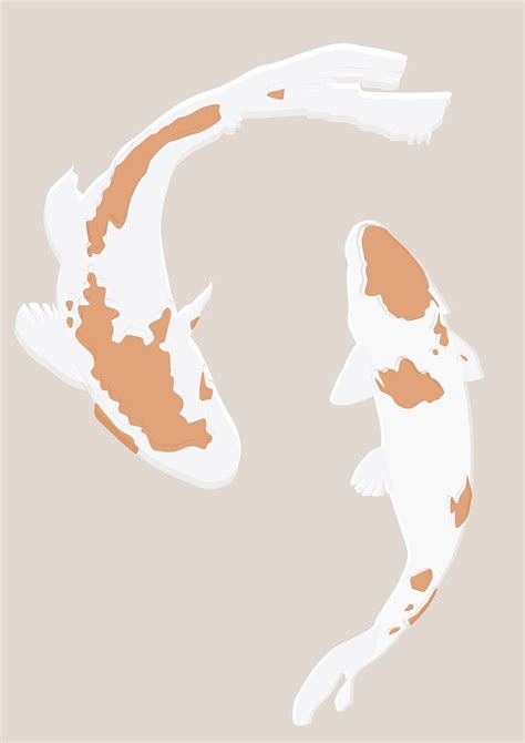 Koi Fish Drawing Wallpaper