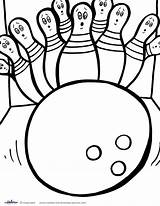 Printable Bowling Coloring Page 4  Pages Sports coloring sketch template
