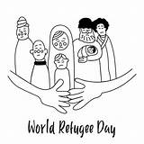 Nice Dessing Refugee Day PNG Vector PSD And Clipart With Transparent  sketch template
