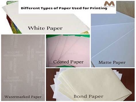 Types of paper used for digital and offset printing - Micro Printing ...