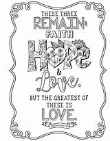 Faith Hope Love Coloring Pages sketch template