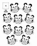10 Object Number Pages Coloring sketch template