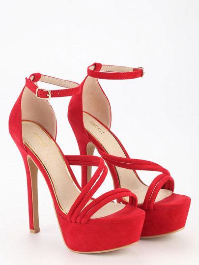 Sandalen mit hohen Absätzen - rot- German SheIn(Sheinside) | Heels ...