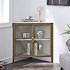 Amazon.com: Corner Cabinet Organizer With Doors, Small Rattan Corner ...