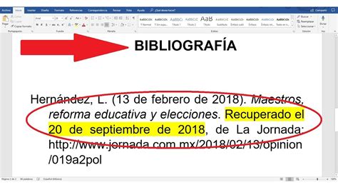 Cómo agregar -RECUPERADO EL- en cita de PÁGINAS WEB | NORMAS APA 6 ...