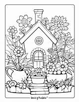 Garden Coloring Pages Free Printable  Nature sketch template