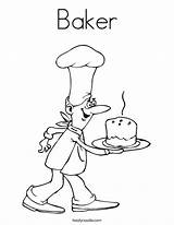 Baker Coloring Pages sketch template