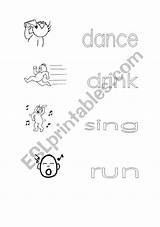Verb Coloring Sheet Pages sketch template